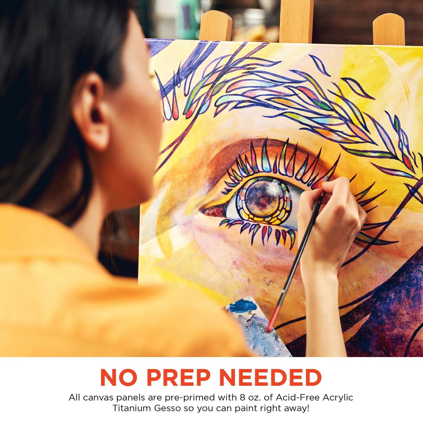 Painting Canvas Panels | 5x7, 8x10, 9x12, 11x14 inch (5 Each, 20 Pack)