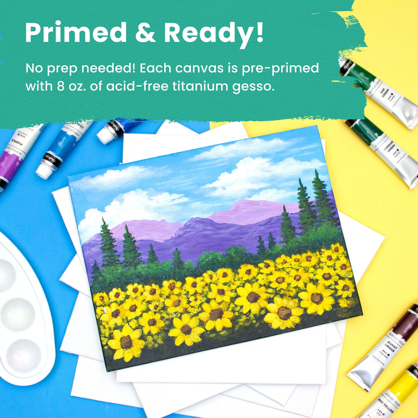 Painting Canvas Panels | 9x12 inch (15 Pack)