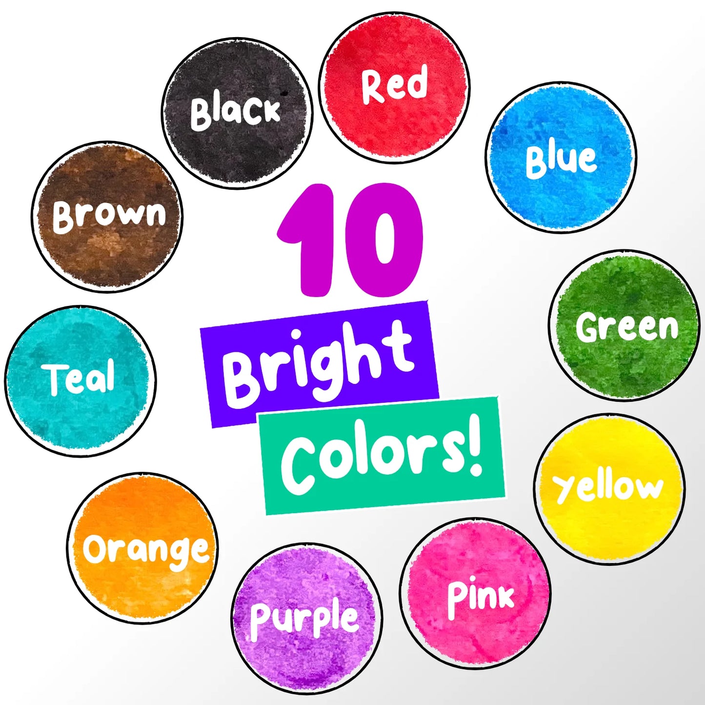 10 Dot Markers + 10 Chalk Markers (Gold+Silver)