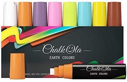 Jumbo Color Chalk Markers with 15mm Nib - Pack of 8 Pens