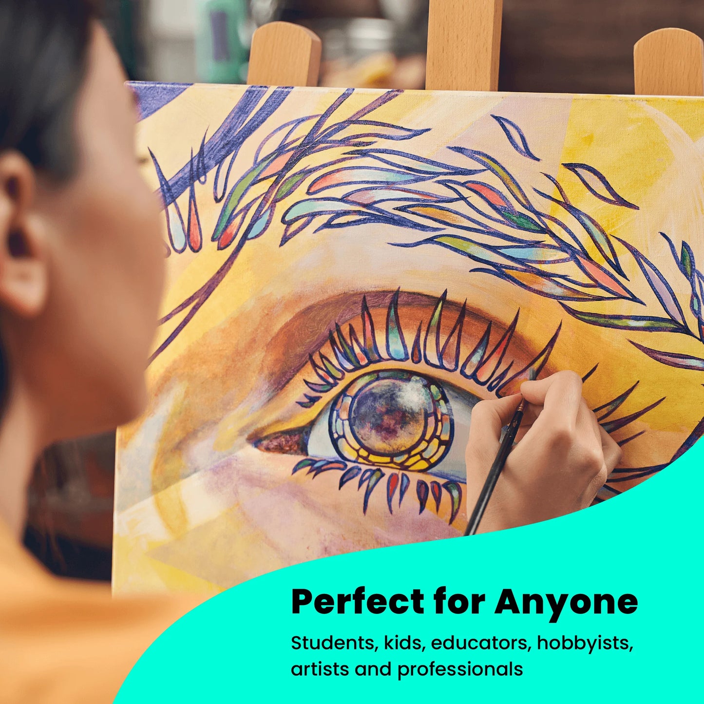 Painting Canvas Panels | 4x6, 5x7, 8x10, 9x12, 11x14, 12x16 inch (4 Each, 24 Pack)