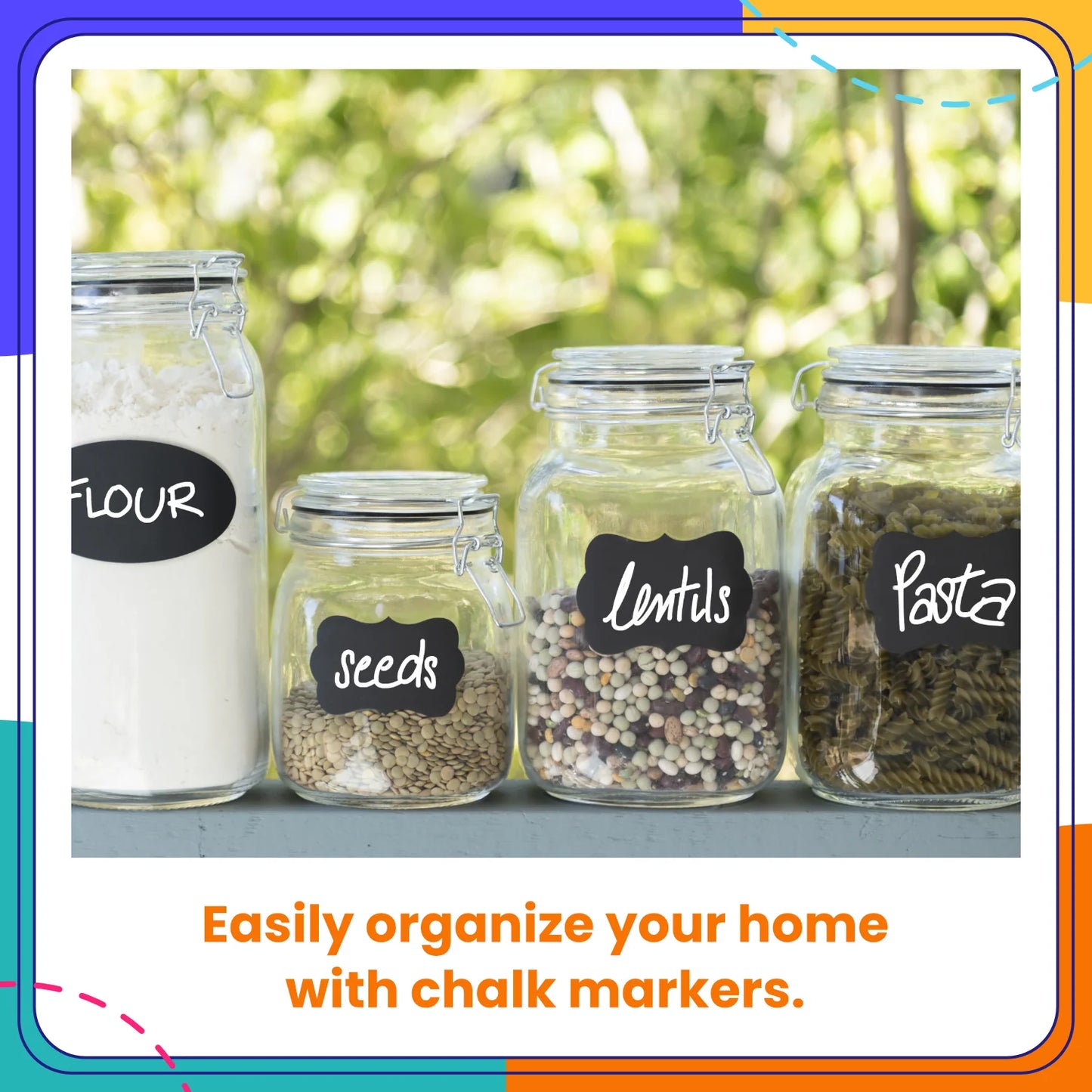 White Chalk Markers - Variety Pack of 6 | Fine and Bold Tip (3mm and 6mm)