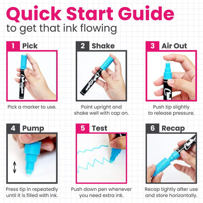 White Chalk Markers - Pack of 4 Pens