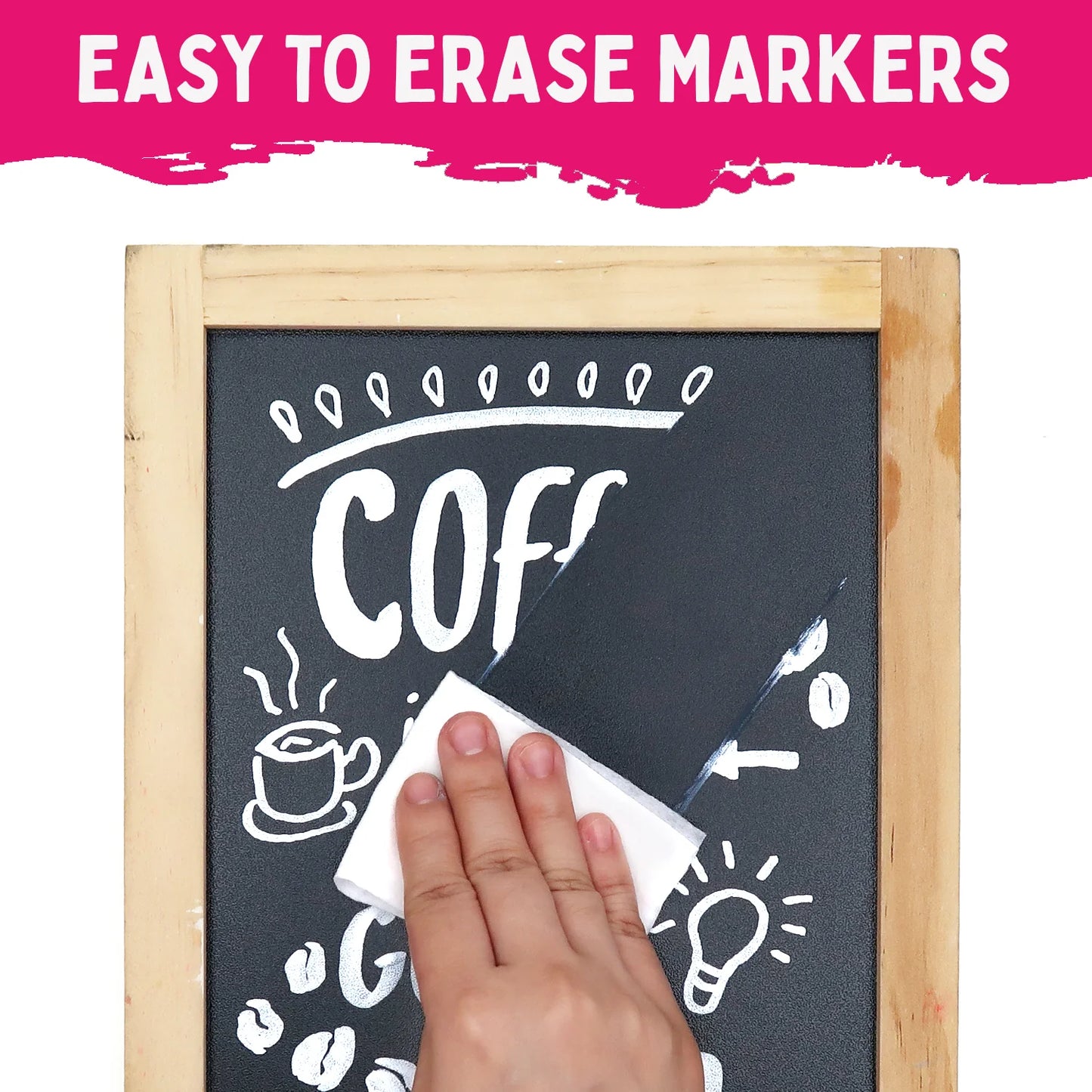 White Chalk Markers - Pack of 4 Pens