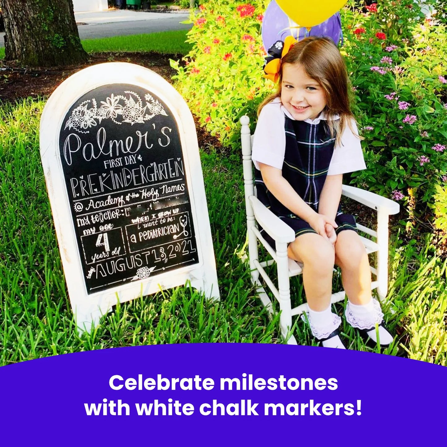 White Chalk Markers - Pack of 4 Pens