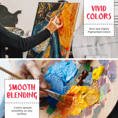 Artist's Bundle: 32 Acrylic Paint + 20 Canvas Panels