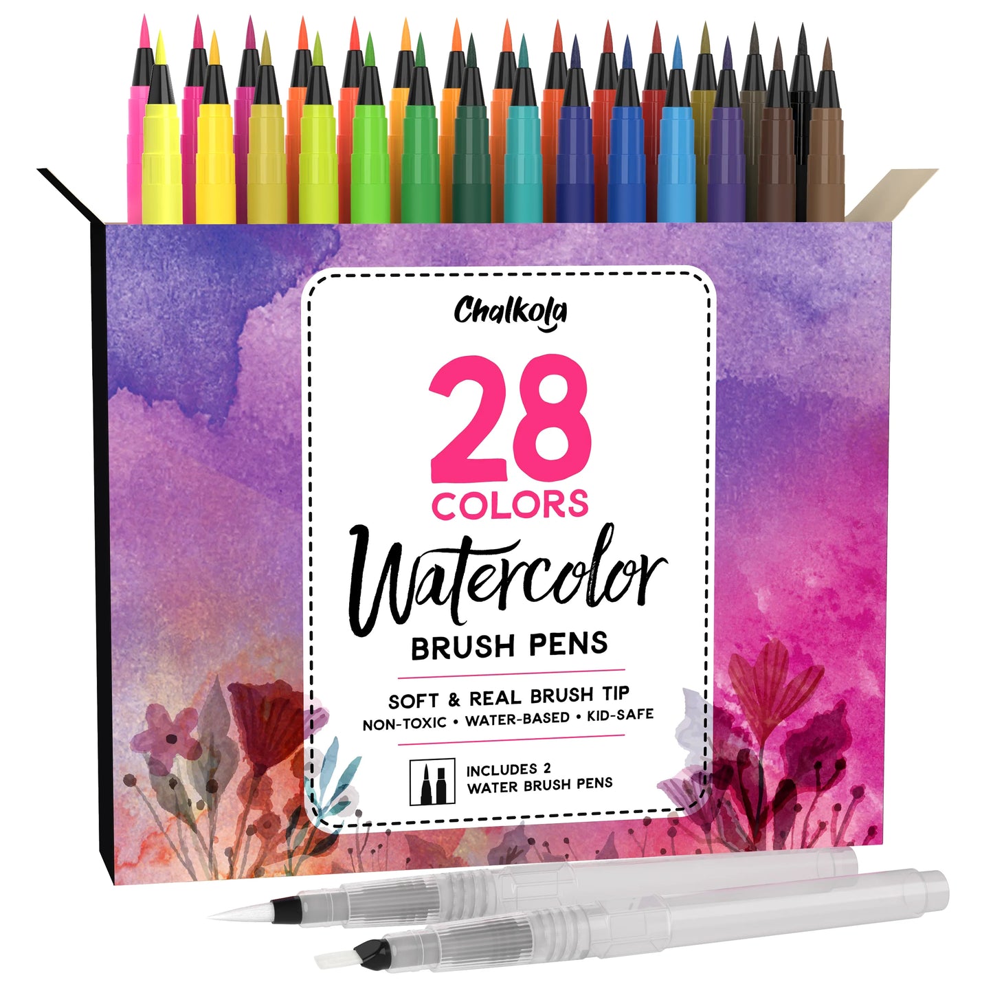 36 Watercolor Paint Set + 28 Waterbrush Pens