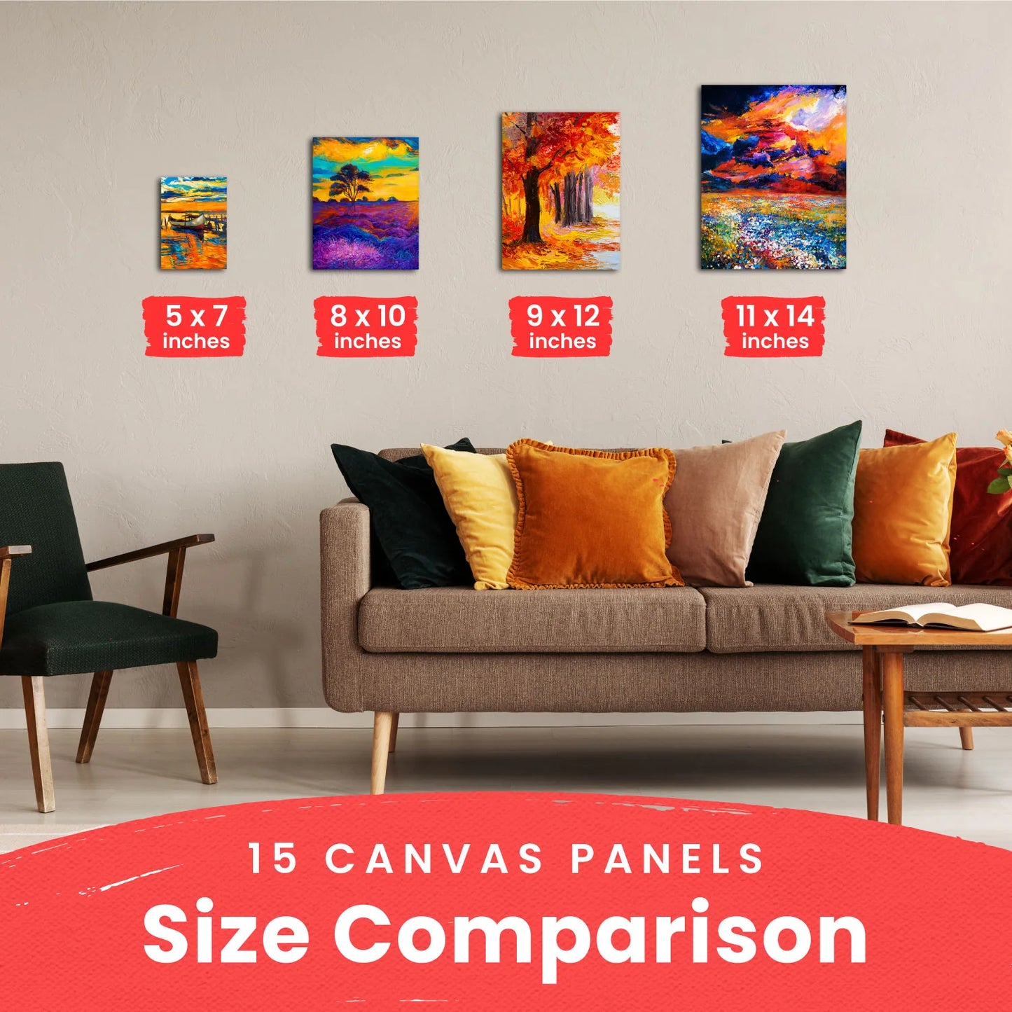 Painting Canvas Panels | 9x12 inch (15 Pack)