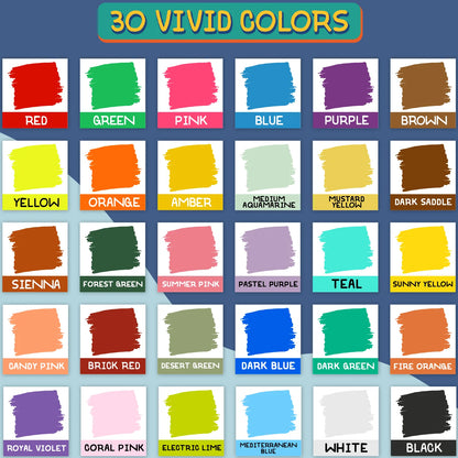 Neon & Pastel Chalk Markers - Pack of 30 Pens
