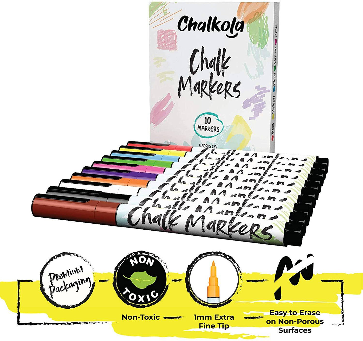 Bundle: 1mm Chalk Markers - Extra Fine Nib | Neon & Earth Colors