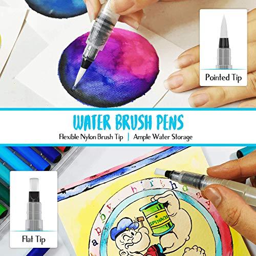 30 Acrylic Paint pens + 36 Watercolors + 28 Watercolor Brush Pens