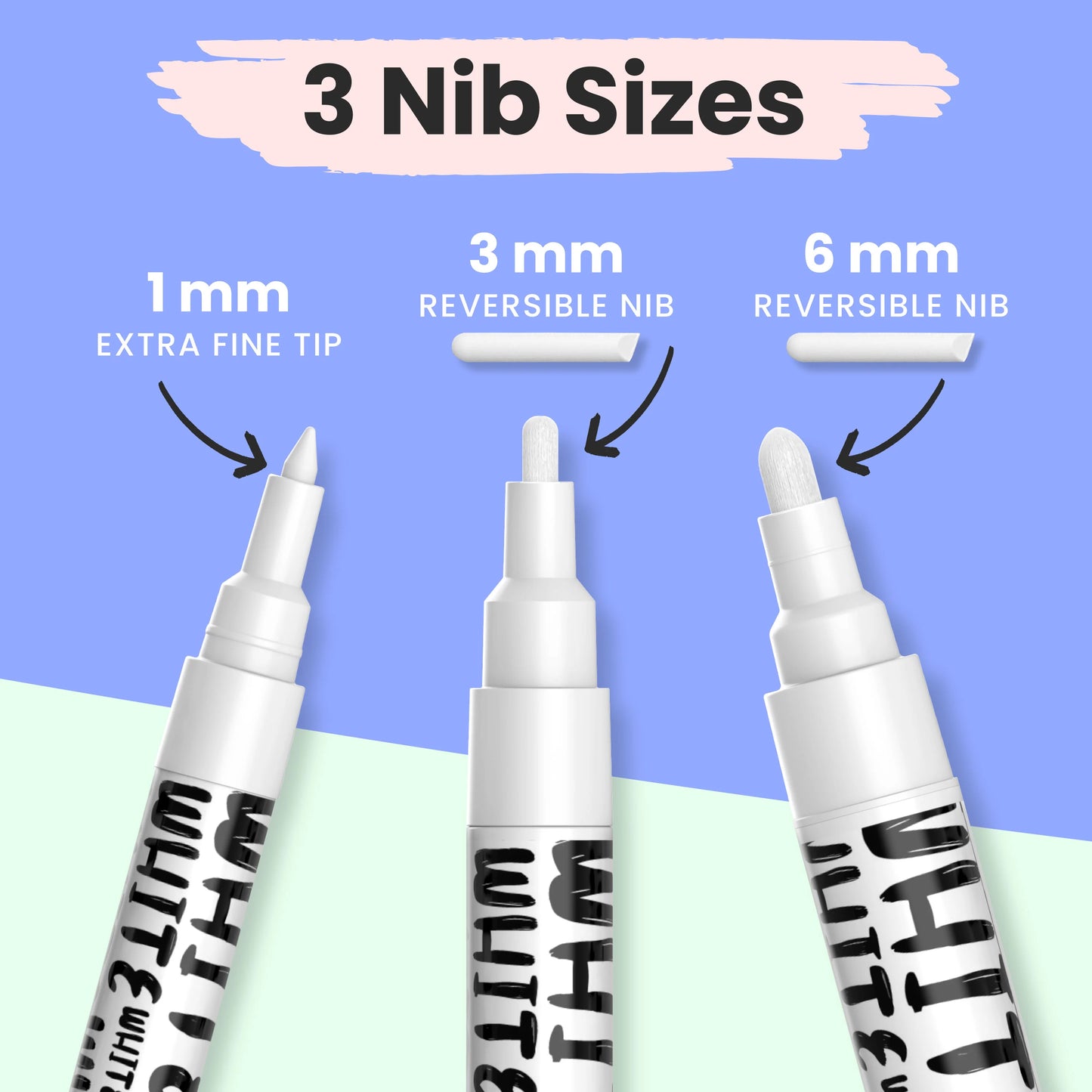 White Liquid Chalk Marker Pen (6 Pack)