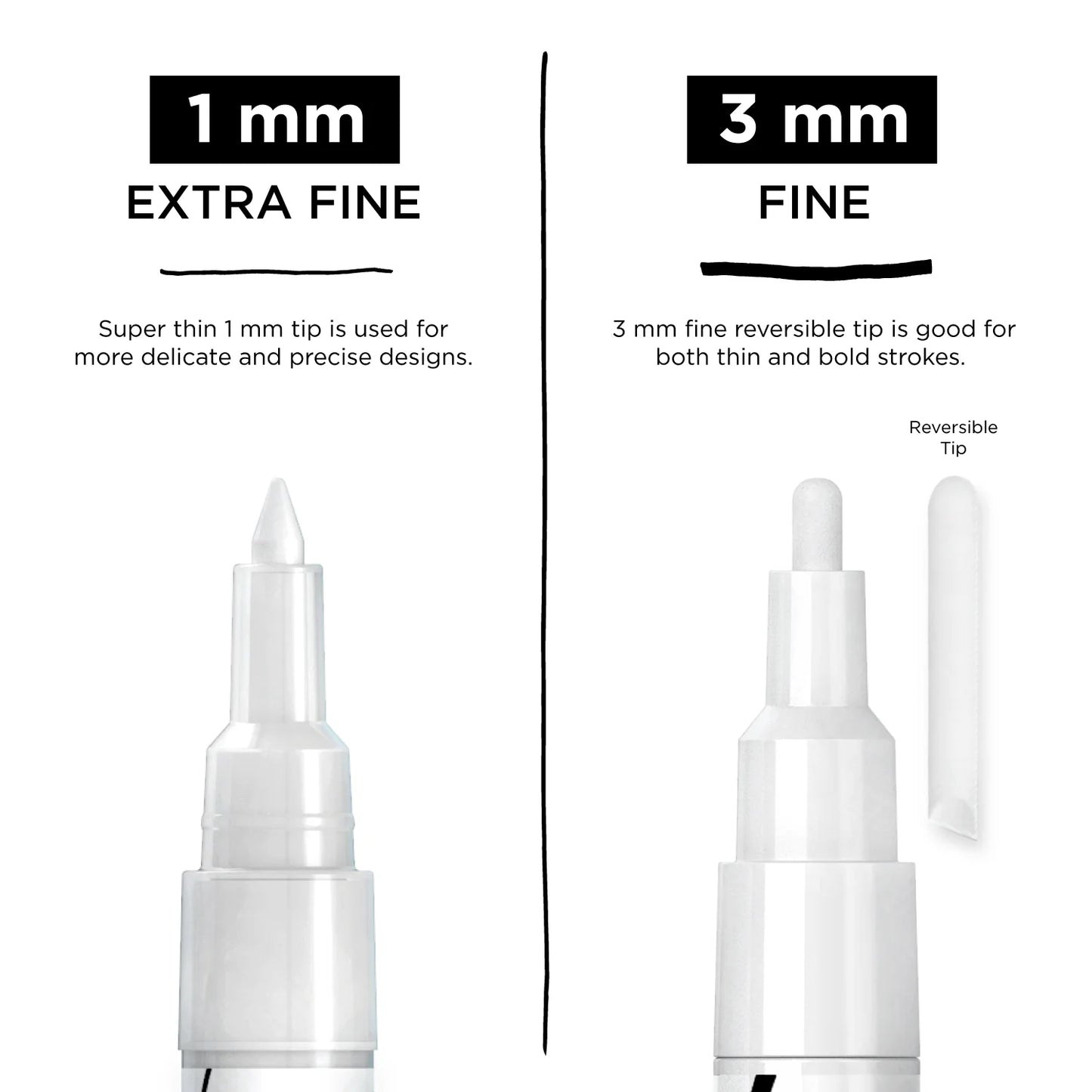 Bundle:  Acrylic Paint Pens - 6 White + 6 Black + 20 Multi-Color