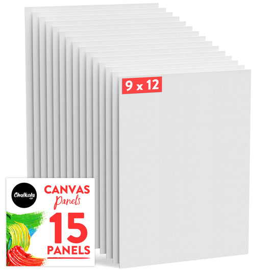 Painting Canvas Panels | 9x12 inch (15 Pack)