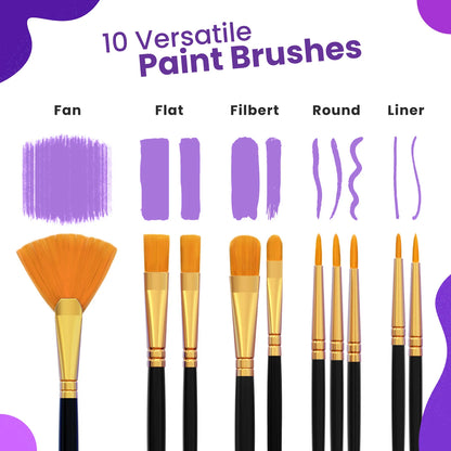 Metallic Acrylic Premium Artist Paint, 22ml Tubes - Set of 32