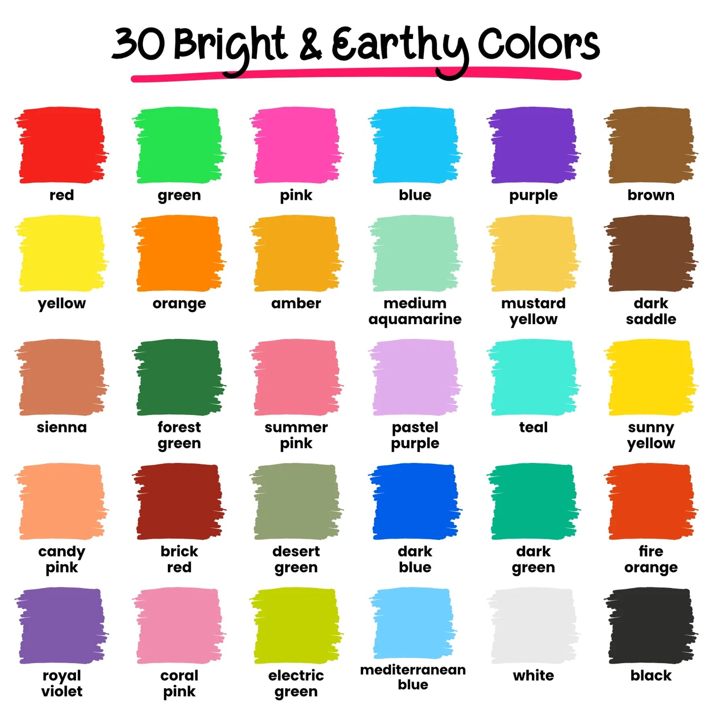 Neon & Pastel Chalk Markers - Pack of 30 Pens