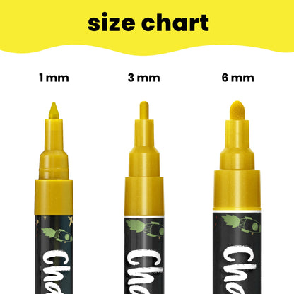 Metallic Chalk Markers with - Pack of 10 Pens