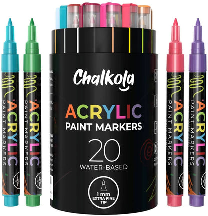 Acrylic Paint Marker Pens - Pack of 20