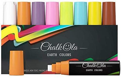 Jumbo Color Chalk Markers with 15mm Nib - Pack of 8 Pens