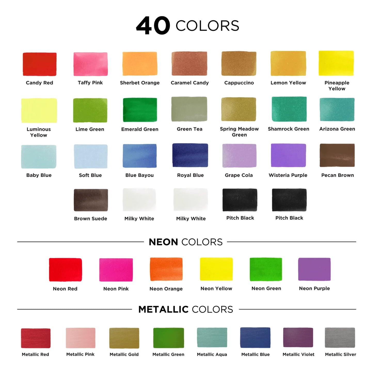 Bundle:  Acrylic Paint Pens - 6 White + 6 Black + 40 Multi-Color