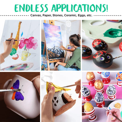 Artist's Bundle: 32 Acrylic Paint + 15 Canvas Panels