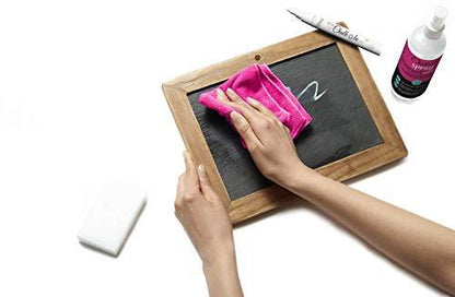 Natural Chalkboard Cleaner and Whiteboard Spray and Eraser Kit - 8.5 fl. Oz