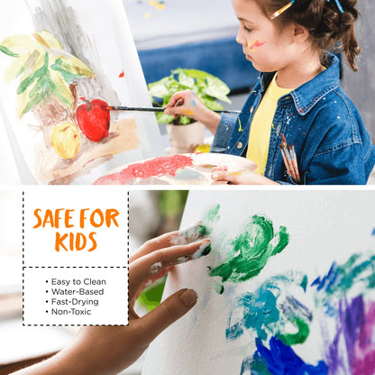 Artist's Bundle: 32 Acrylic Paint + 15 Canvas Panels