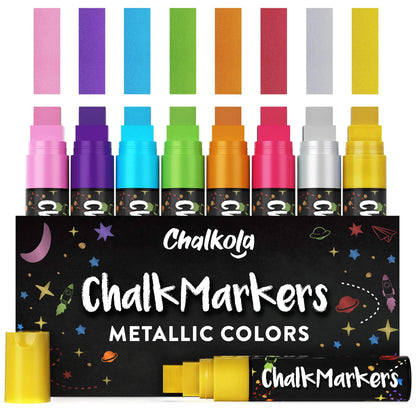 Jumbo Color Chalk Markers with 15mm Nib - Pack of 8 Pens