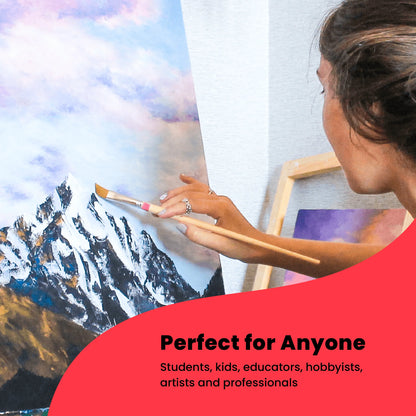 Painting Canvas Panels | 4x4, 6x6, 8x8, 10x10, 12x12 inch (5 Each, 25 Pack)