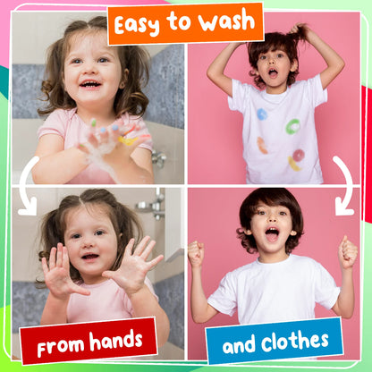 Washable Dot Markers For Kids (Pack of 8 Pens) with Activity Book